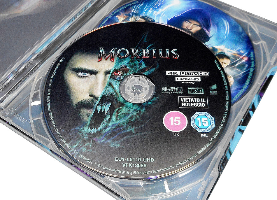 Fotografías del Steelbook de Morbius en UHD 4K y Blu-ray 12
