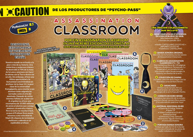 Nueva edición de la serie Assassination Classroom tamaño A4