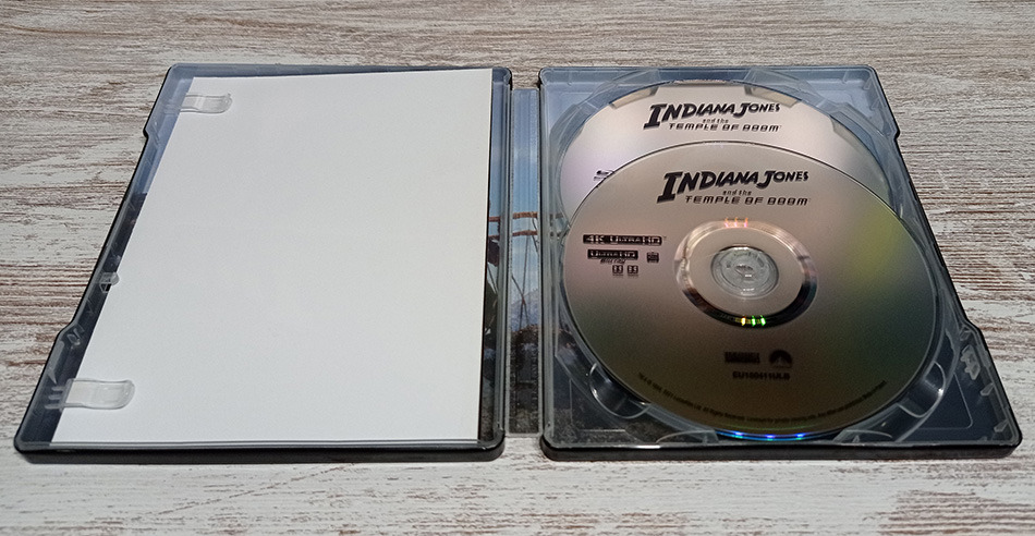 Fotografías del Steelbook de Indiana Jones y El Templo Maldito en UHD 4K y Blu-ray 9