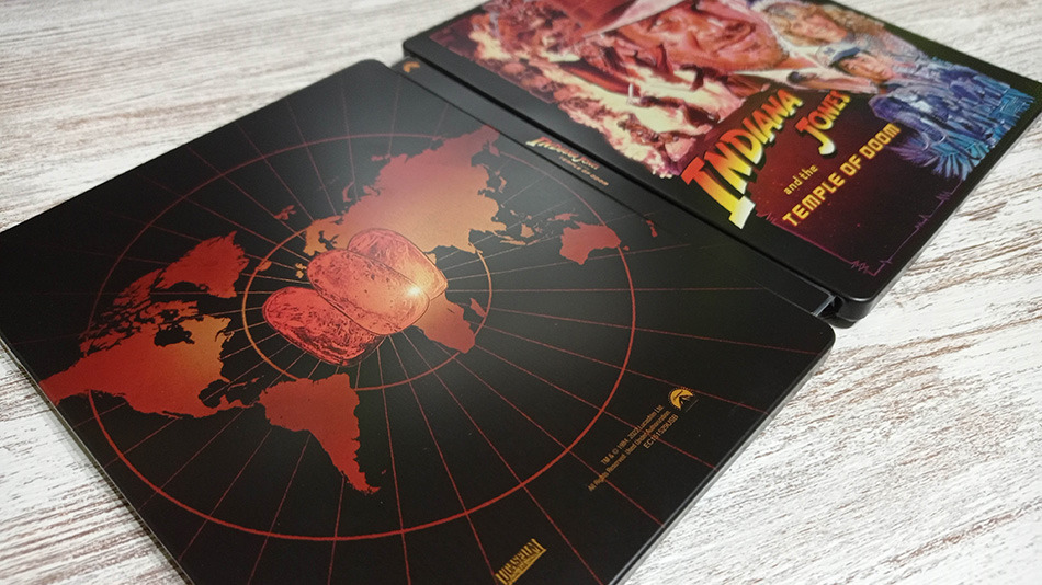 Fotografías del Steelbook de Indiana Jones y El Templo Maldito en UHD 4K y Blu-ray 12