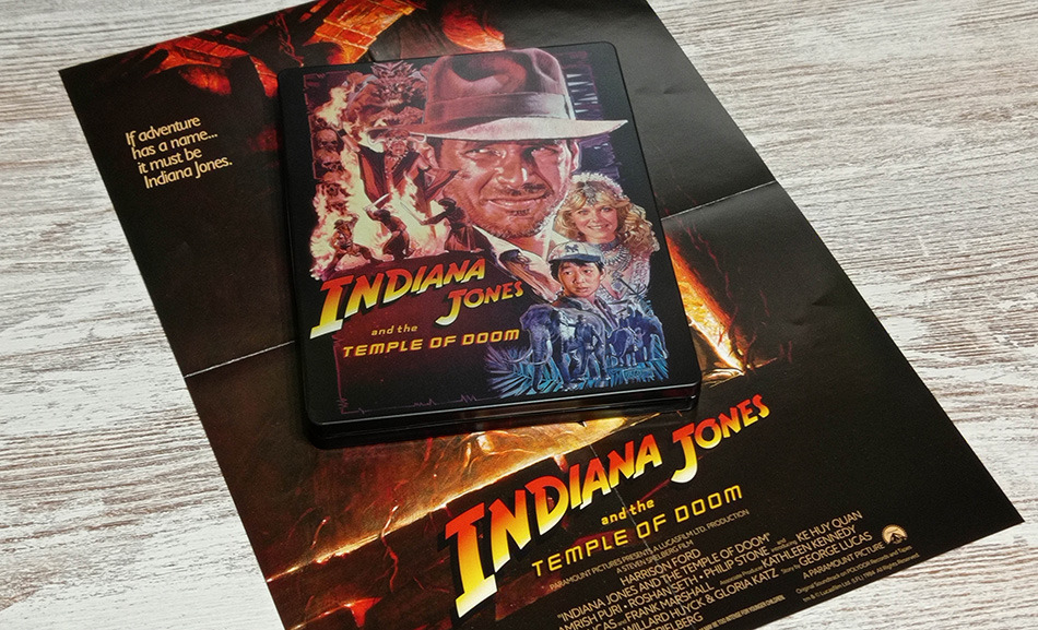 Fotografías del Steelbook de Indiana Jones y El Templo Maldito en UHD 4K y Blu-ray 15