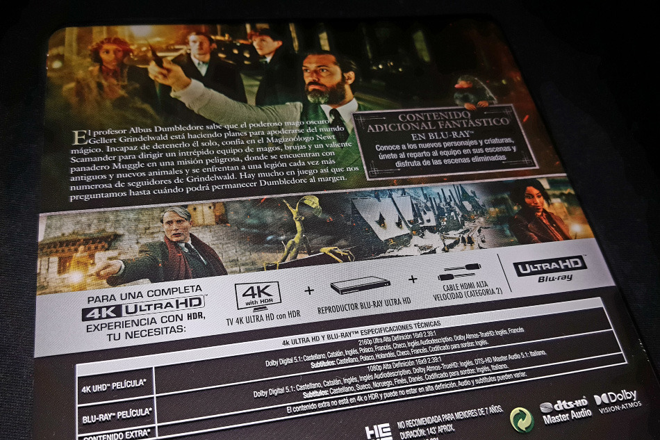 Fotografías del Steelbook de Animales Fantásticos: Los Secretos de Dumbledore en UHD 4K 7