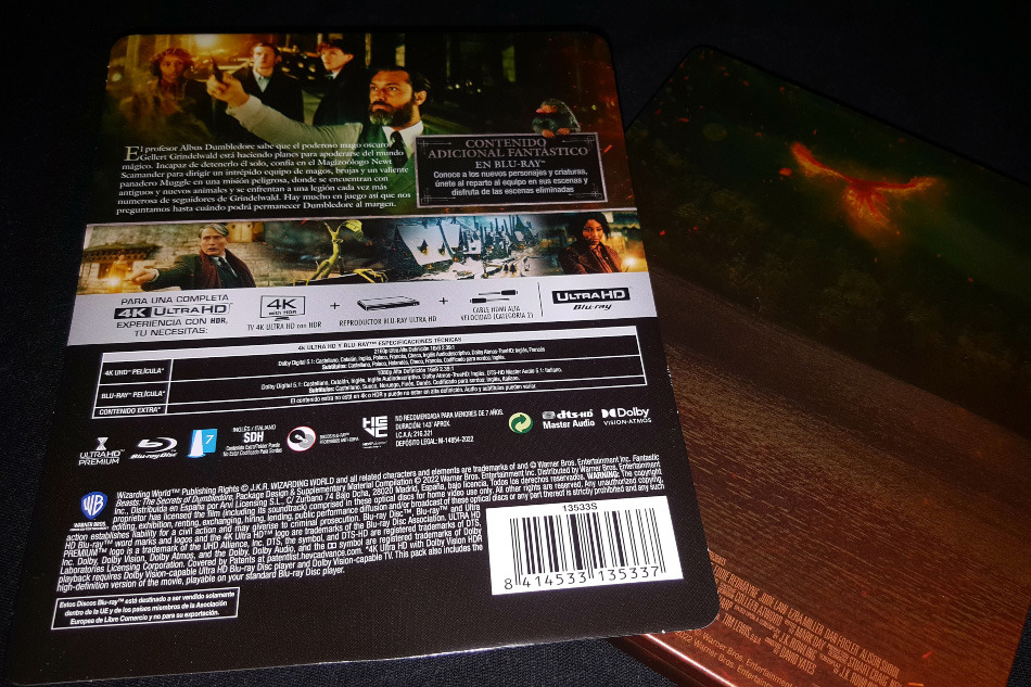 Fotografías del Steelbook de Animales Fantásticos: Los Secretos de Dumbledore en UHD 4K 8