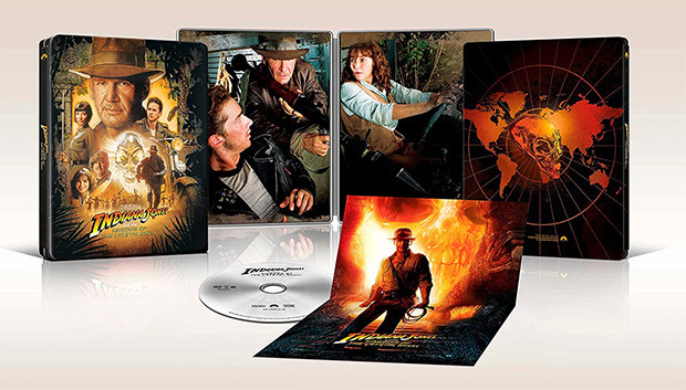 Steelbook de Indiana Jones y el Reino de la Calavera de Cristal en UHD 4K y Blu-ray