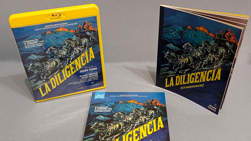 Fotografías de la edición con funda y libreto de La Diligencia en Blu-ray