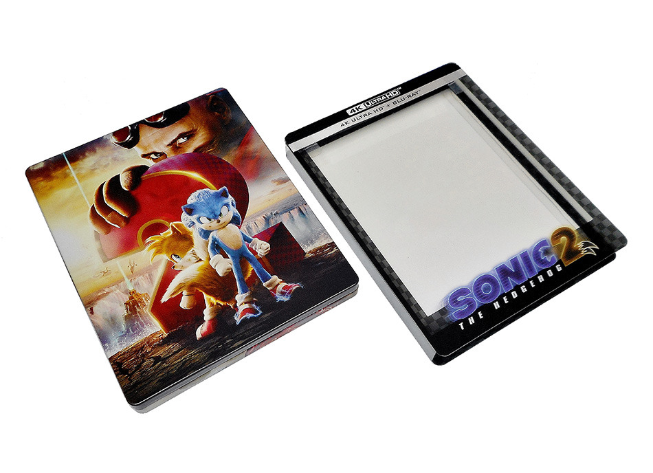 Fotografías del Steelbook de Sonic 2 en UHD 4K y Blu-ray 8