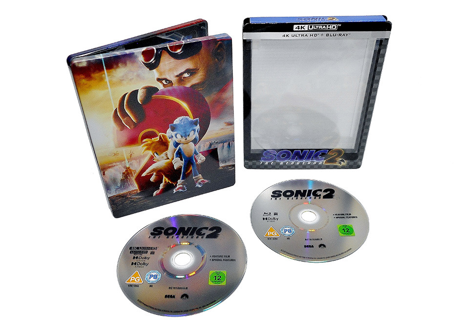 Fotografías del Steelbook de Sonic 2 en UHD 4K y Blu-ray 11