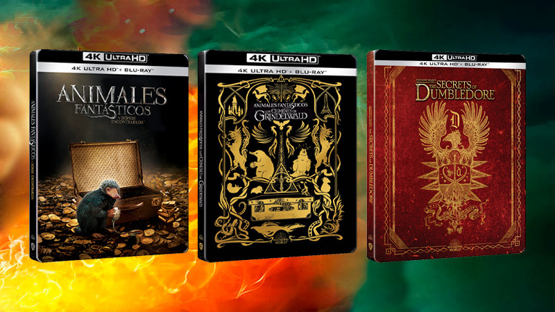 Nuevos Steelbook 4K para las tres películas de Animales Fantásticos