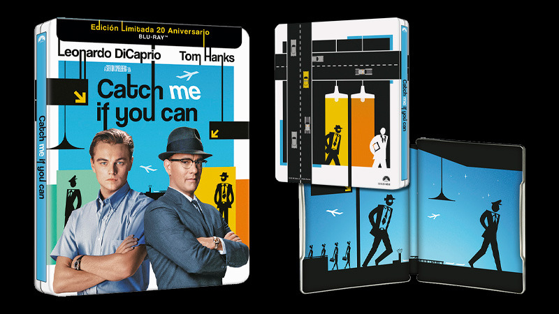 Steelbook Blu-ray de Atrápame si Puedes, dirigida por Steven Spielberg