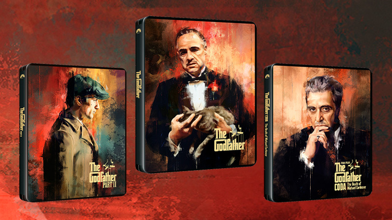 Ediciones individuales en Steelbook de la Trilogía El Padrino en UHD 4K