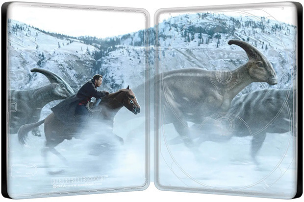 Diseño de la carátula de Jurassic World: Dominion - Edición Metálica en Ultra HD Blu-ray 3