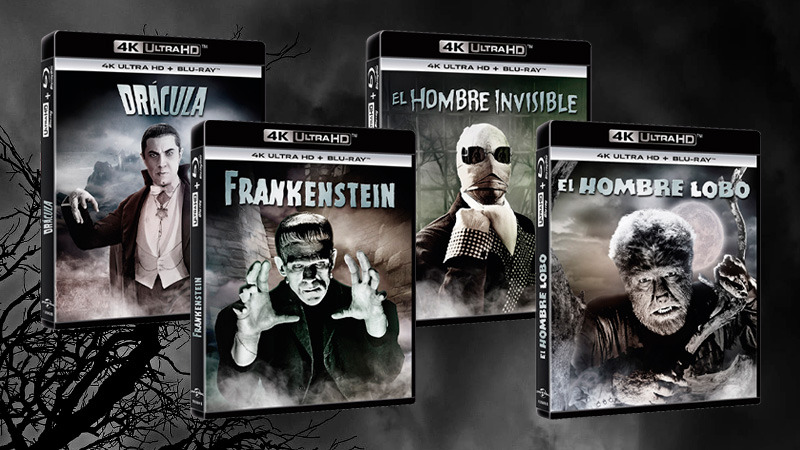 Ediciones individuales de 4 monstruos clásicos de Universal en UHD 4K