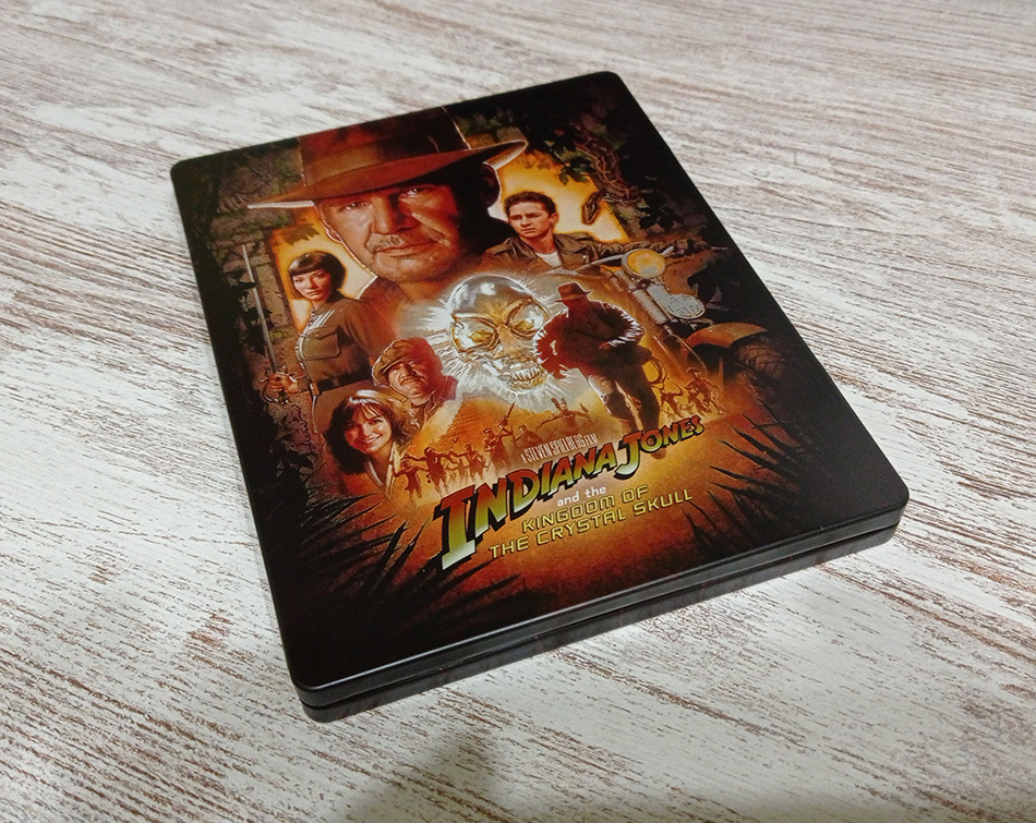 Fotografías del Steelbook de Indiana Jones y el Reino de la Calavera de Cristal en UHD 4K y Blu-ray 2