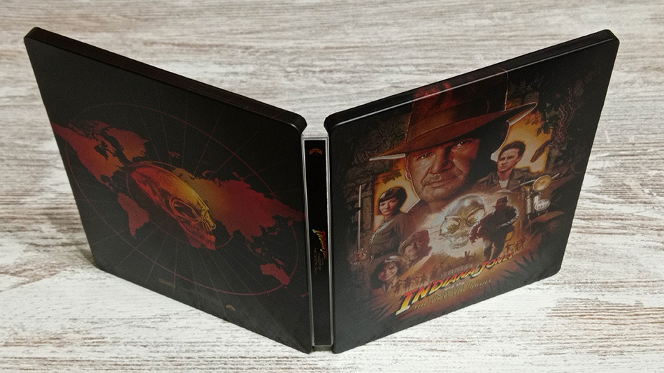 Fotografías del Steelbook de Indiana Jones y el Reino de la Calavera de Cristal en UHD 4K y Blu-ray 12