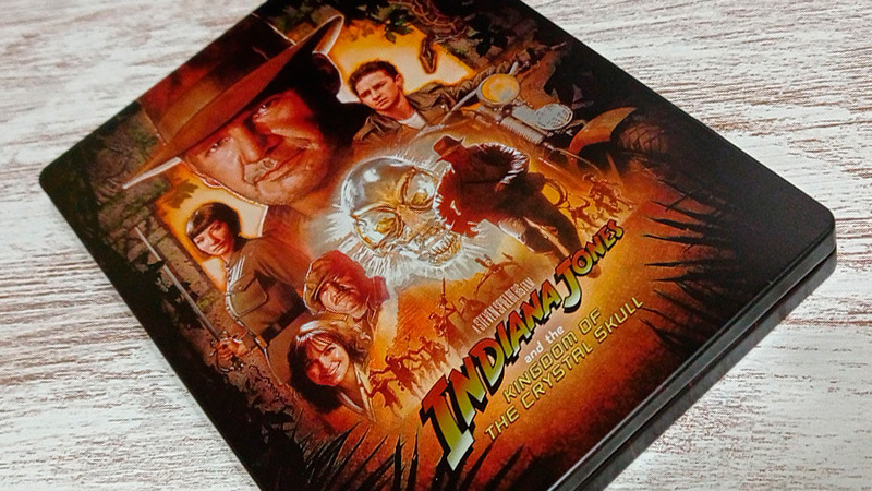 Fotografías del Steelbook de Indiana Jones y el Reino de la Calavera de Cristal en UHD 4K y Blu-ray