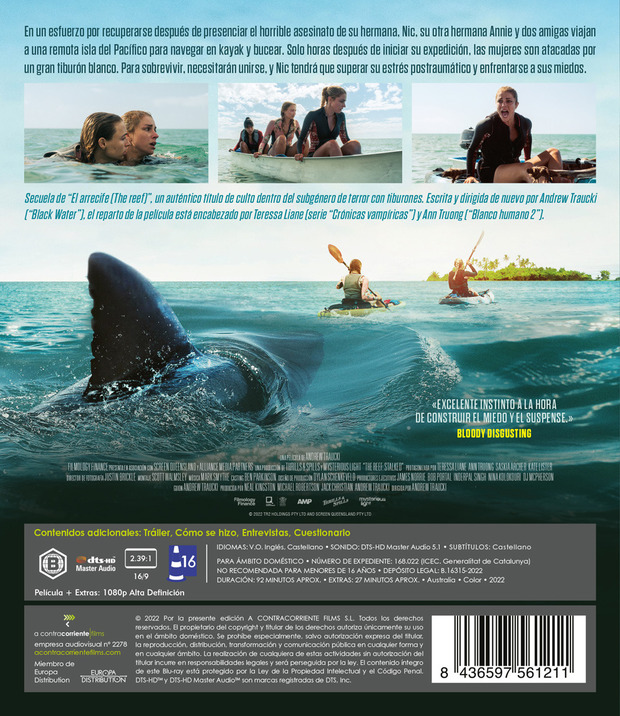 Datos de El Arrecife: Atrapadas en Blu-ray 2