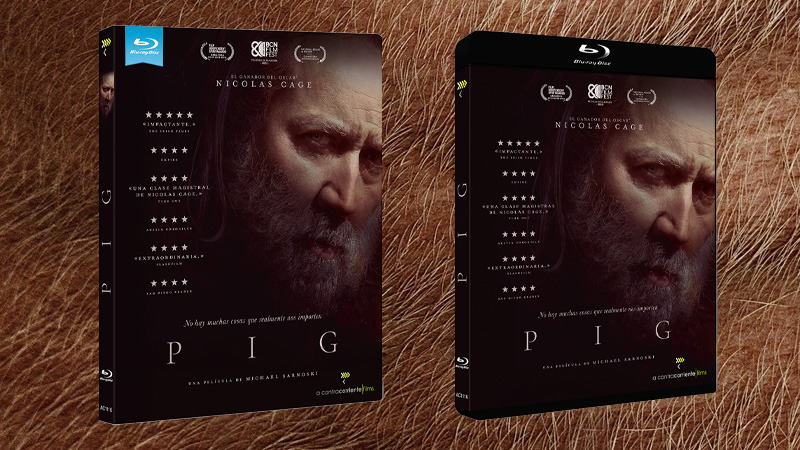Edición con funda y caja negra para Pig en Blu-ray