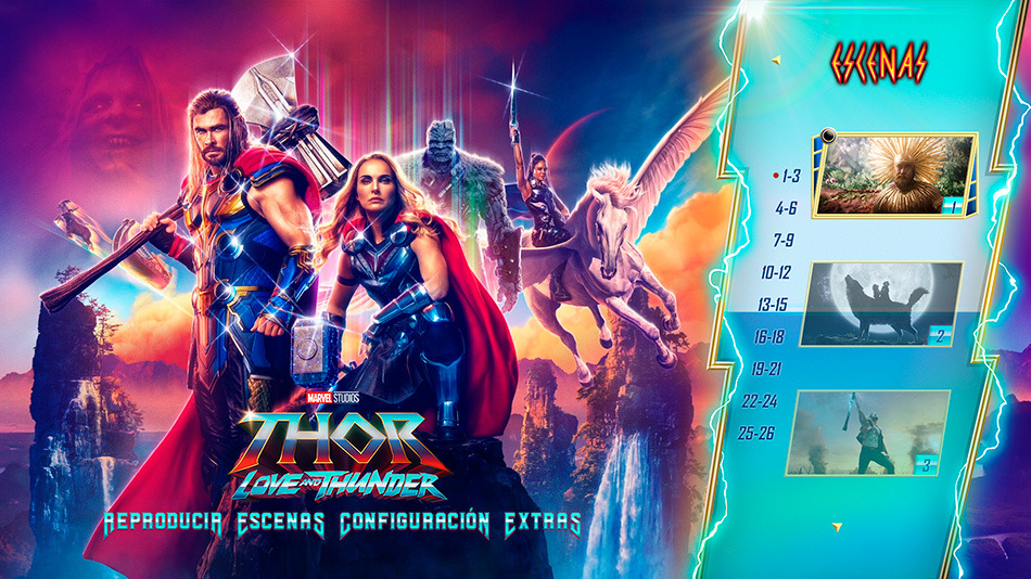 Capturas de imagen y menús de Thor: Love and Thunder en Blu-ray 2