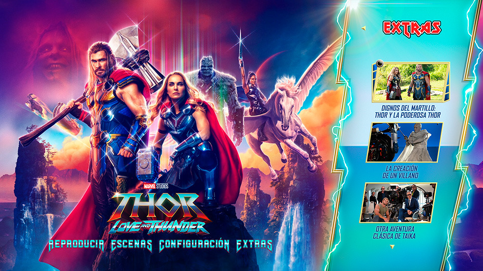 Capturas de imagen y menús de Thor: Love and Thunder en Blu-ray 3