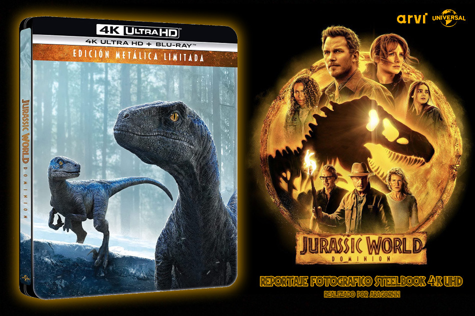 Fotografías del Steelbook de Jurassic World: Dominion en UHD 4K y Blu-ray 1