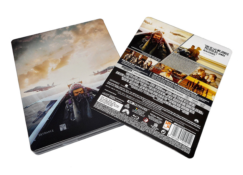 Fotografías del Steelbook ocre de Top Gun: Maverick en UHD 4K y Blu-ray 6