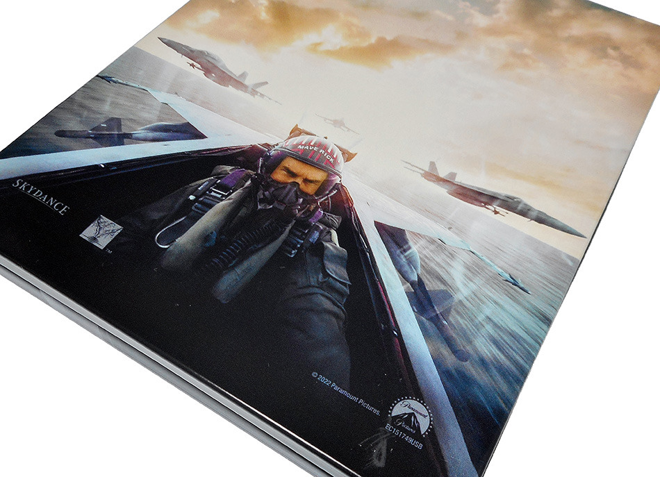 Fotografías del Steelbook ocre de Top Gun: Maverick en UHD 4K y Blu-ray 8