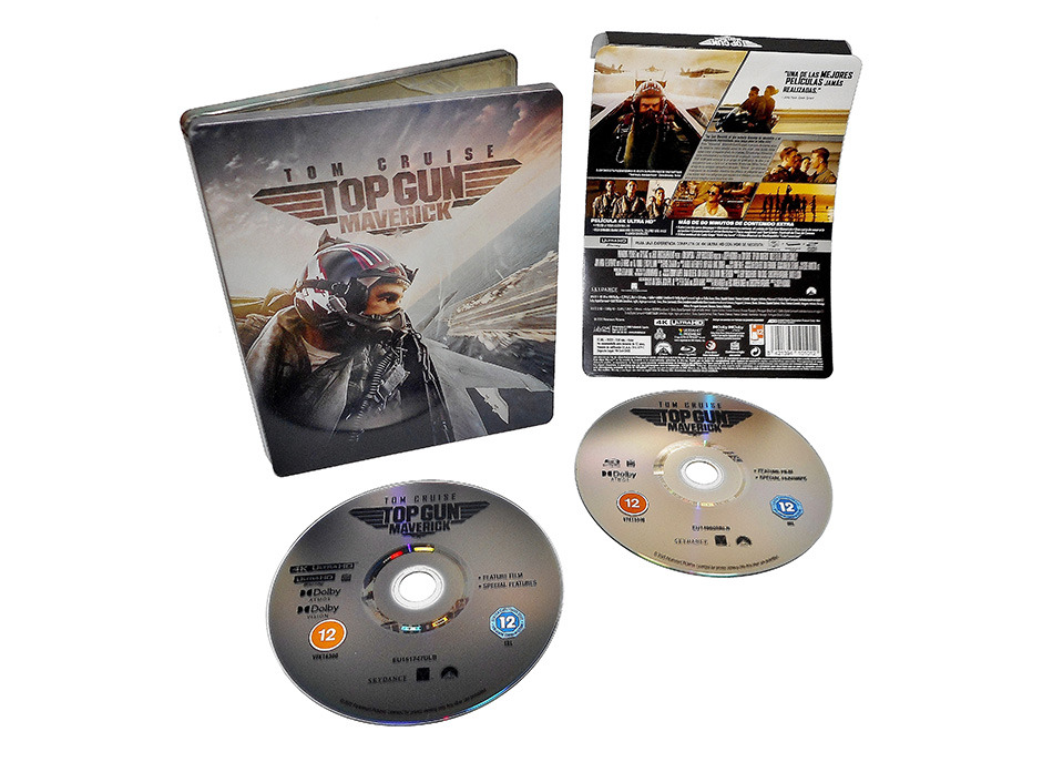 Fotografías del Steelbook ocre de Top Gun: Maverick en UHD 4K y Blu-ray 17
