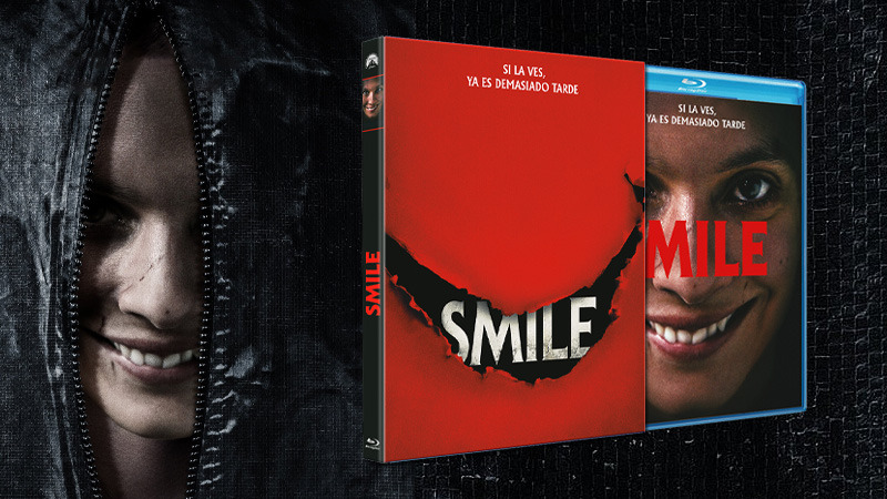 La película de terror Smile en Blu-ray con funda