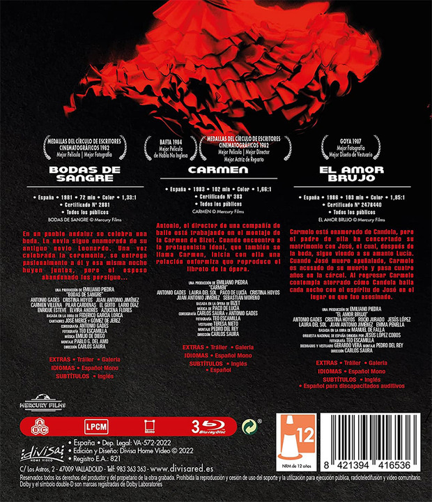 Carlos Saura - Trilogía Flamenca Blu-ray 2