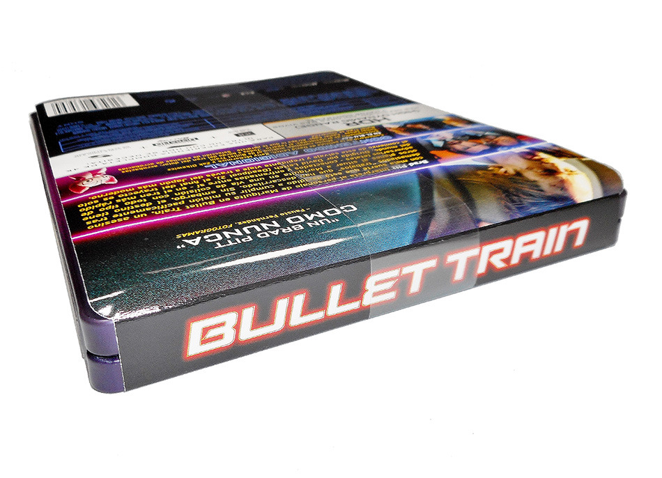Fotografías del Steelbook con postales de Bullet Train en UHD 4K y Blu-ray 4
