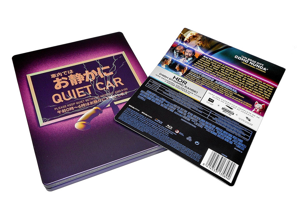 Fotografías del Steelbook con postales de Bullet Train en UHD 4K y Blu-ray 6