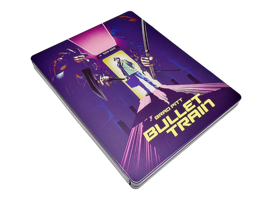 Fotografías del Steelbook con postales de Bullet Train en UHD 4K y Blu-ray 9