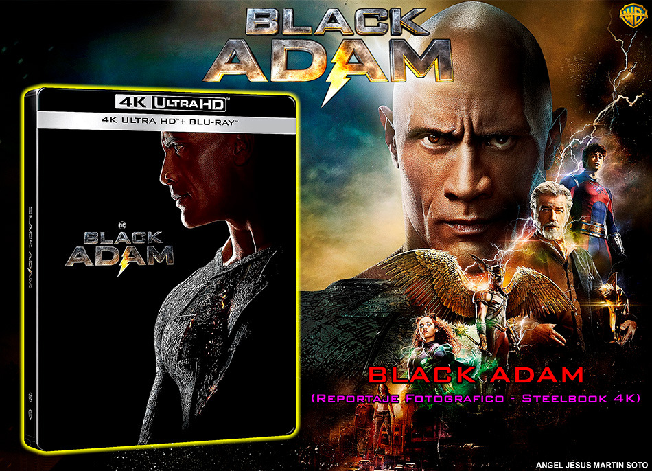 Fotografías del Steelbook de Black Adam en UHD 4K y Blu-ray 1