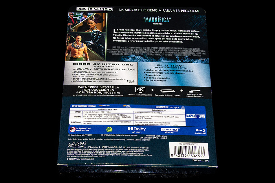 Fotografías del Steelbook de Black Panther: Wakanda Forever en UHD 4K y Blu-ray (diseño Talokan) 6