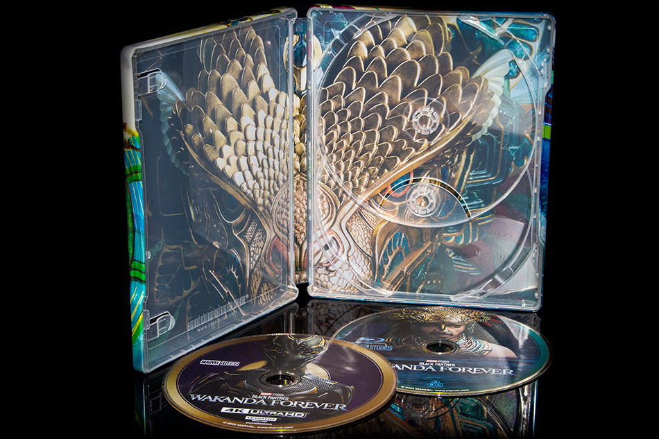 Fotografías del Steelbook de Black Panther: Wakanda Forever en UHD 4K y Blu-ray (diseño Talokan) 13