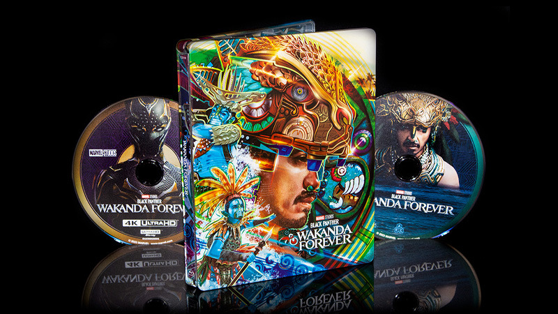 Fotografías del Steelbook de Black Panther: Wakanda Forever en UHD 4K y Blu-ray (diseño Talokan)