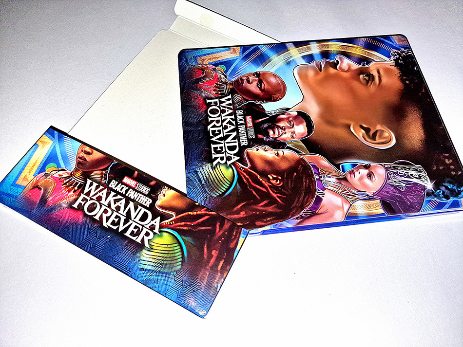 Fotografías del Steelbook de Black Panther: Wakanda Forever en UHD 4K y Blu-ray (diseño Wakanda) 8