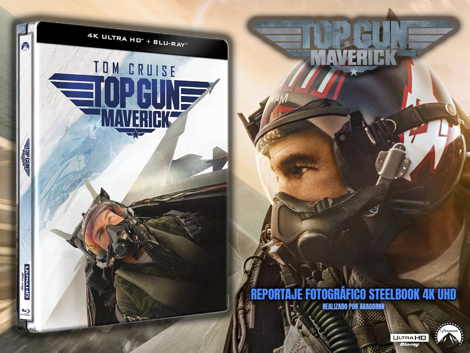 Fotografías del Steelbook azul de Top Gun: Maverick en UHD 4K y Blu-ray 1