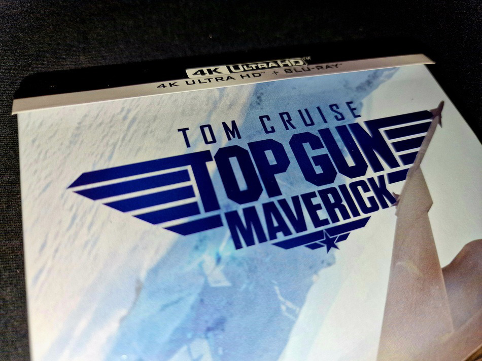 Fotografías del Steelbook azul de Top Gun: Maverick en UHD 4K y Blu-ray 3