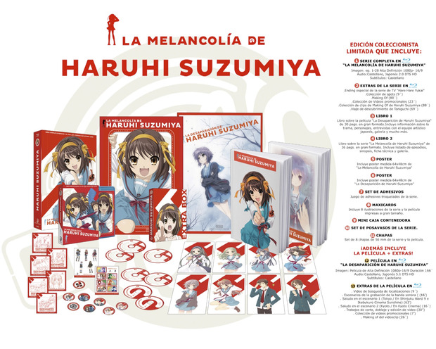 Edición coleccionista de la serie de anime La Melancolía de Haruhi Suzumiya en Blu-ray