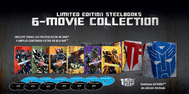 Anuncio oficial del Blu-ray de Colección Transformers -  6-Movie Collection (Edición Metálica)