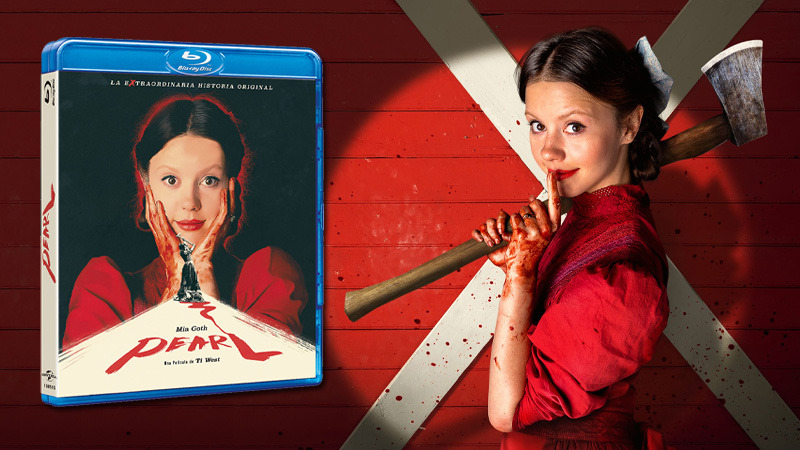 Carátula y contenidos de Pearl -dirigida por Ti West- en Blu-ray