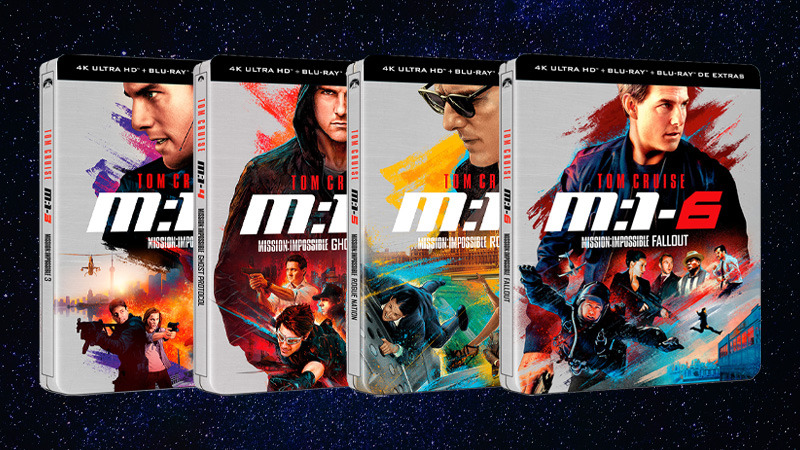 Diseños completos de los Steelbook 4K de Misión: Imposible 3, 4, 5 y 6