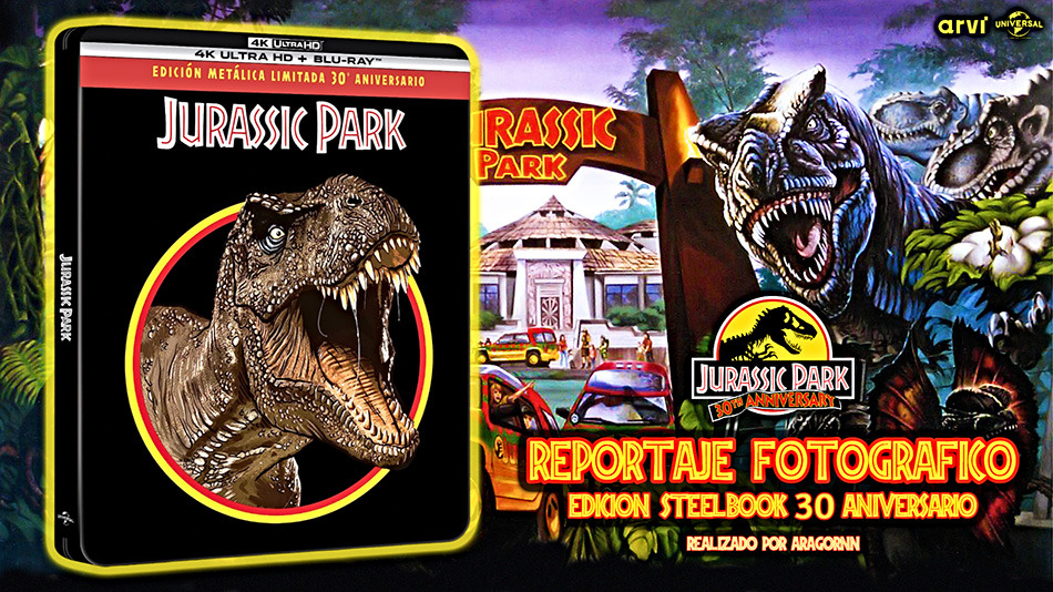 Fotografías del Steelbook 30º Aniversario de Jurassic Park en UHD 4K y Blu-ray 1