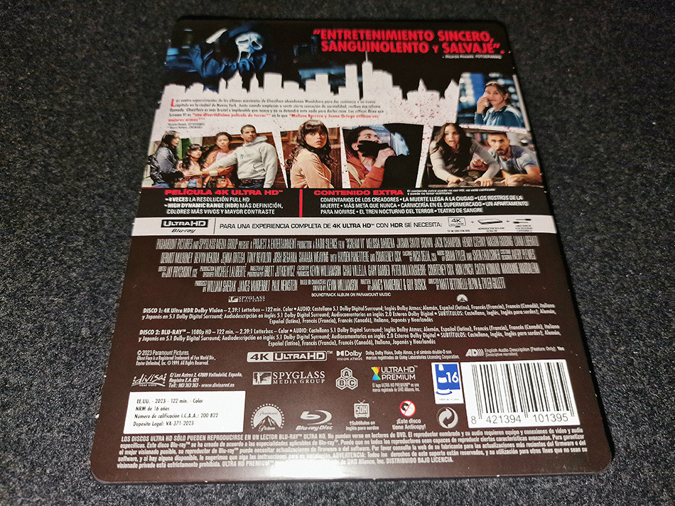 Fotografías del Steelbook de Scream VI en UHD 4K y Blu-ray 4