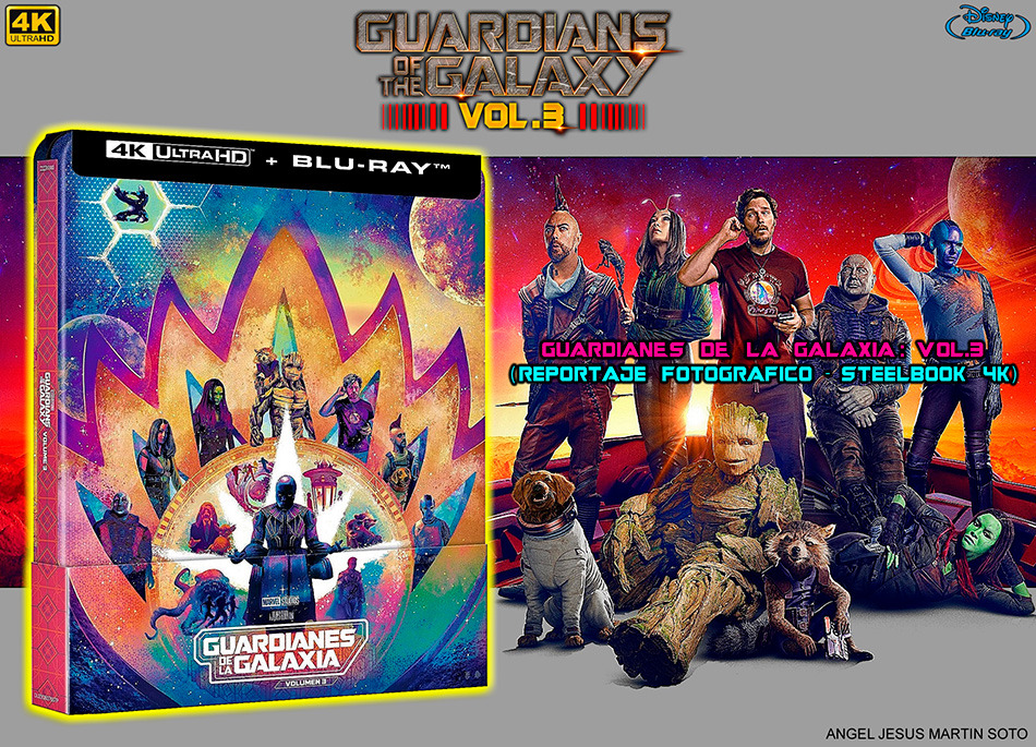 Fotografías del Steelbook de Guardianes de la Galaxia Volumen 3 en UHD 4K y Blu-ray 1