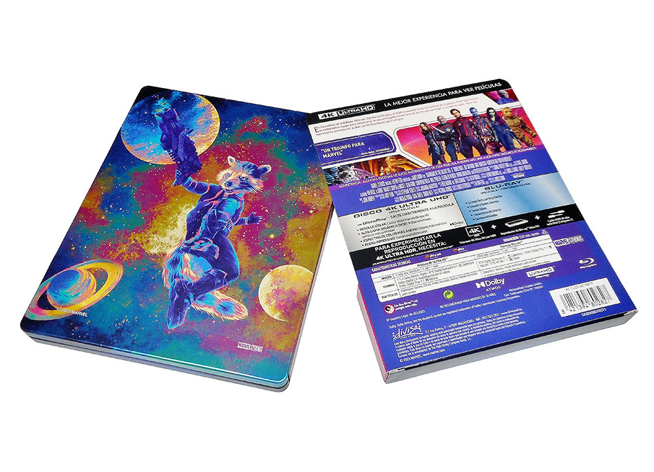 Fotografías del Steelbook de Guardianes de la Galaxia Volumen 3 en UHD 4K y Blu-ray 5