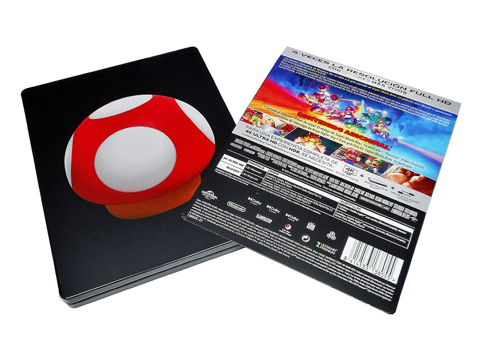 Fotografías del Steelbook de Super Mario Bros: La Película en UHD 4K y Blu-ray 6