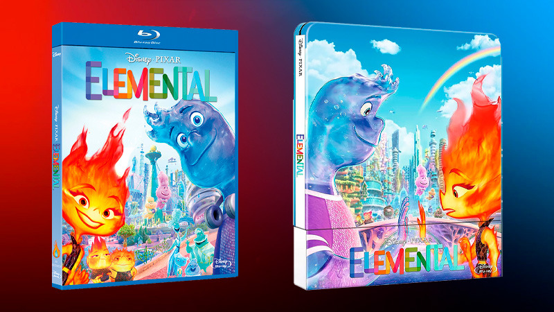Dos ediciones para Elemental en Blu-ray, la sencilla y el Steelbook