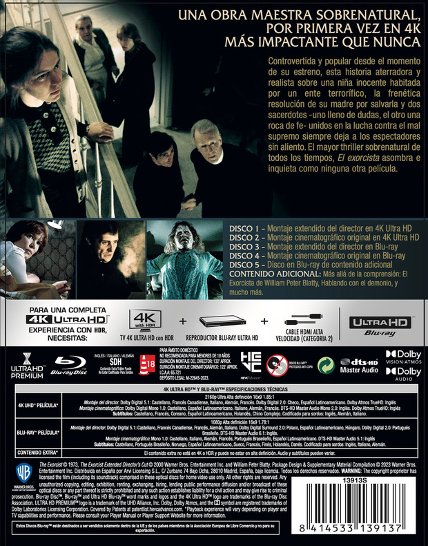 Detalles del Ultra HD Blu-ray de El Exorcista - Edición Metálica 3